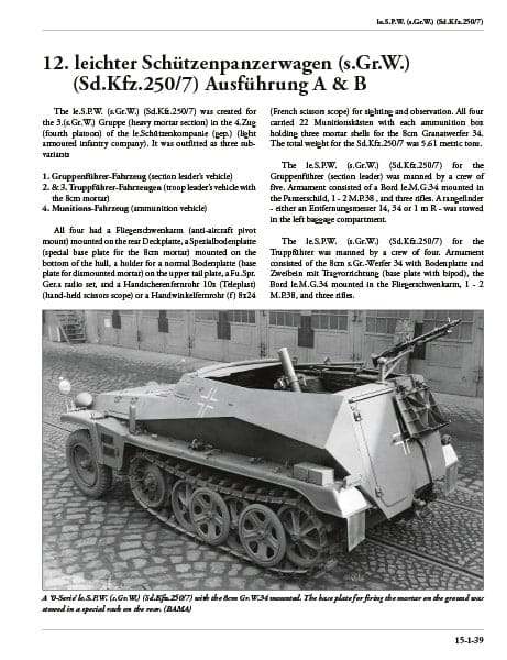 Panzer Tracts No.15-1: leichter Schützenpanzerwagen (Sd.Kfz.250) Ausf.A & B