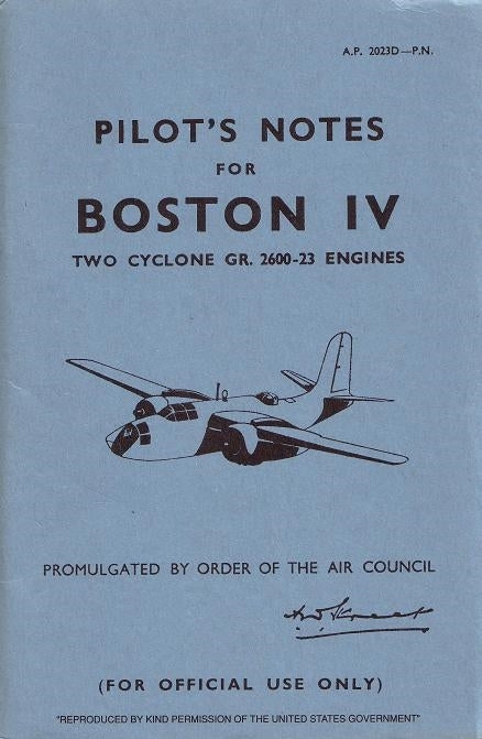 Boston IV Pilot's Notes