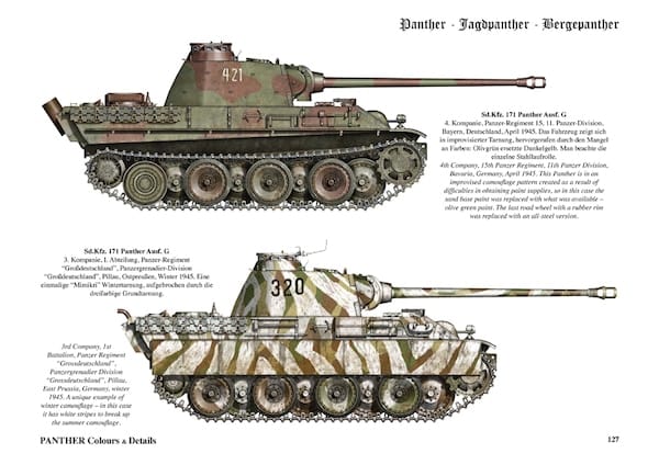 Panther Colours & Details: Panther G – Jagdpanther – Bergepanther