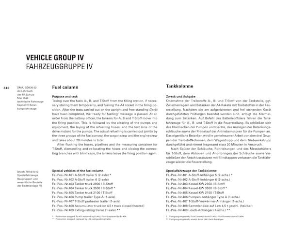 Spezialfahrzeuge Peenemünde 1942-45 (PEENEMUNDE Special Vehicles - Design, Production and Deployment of Division z.V. - A4 Rocket Units