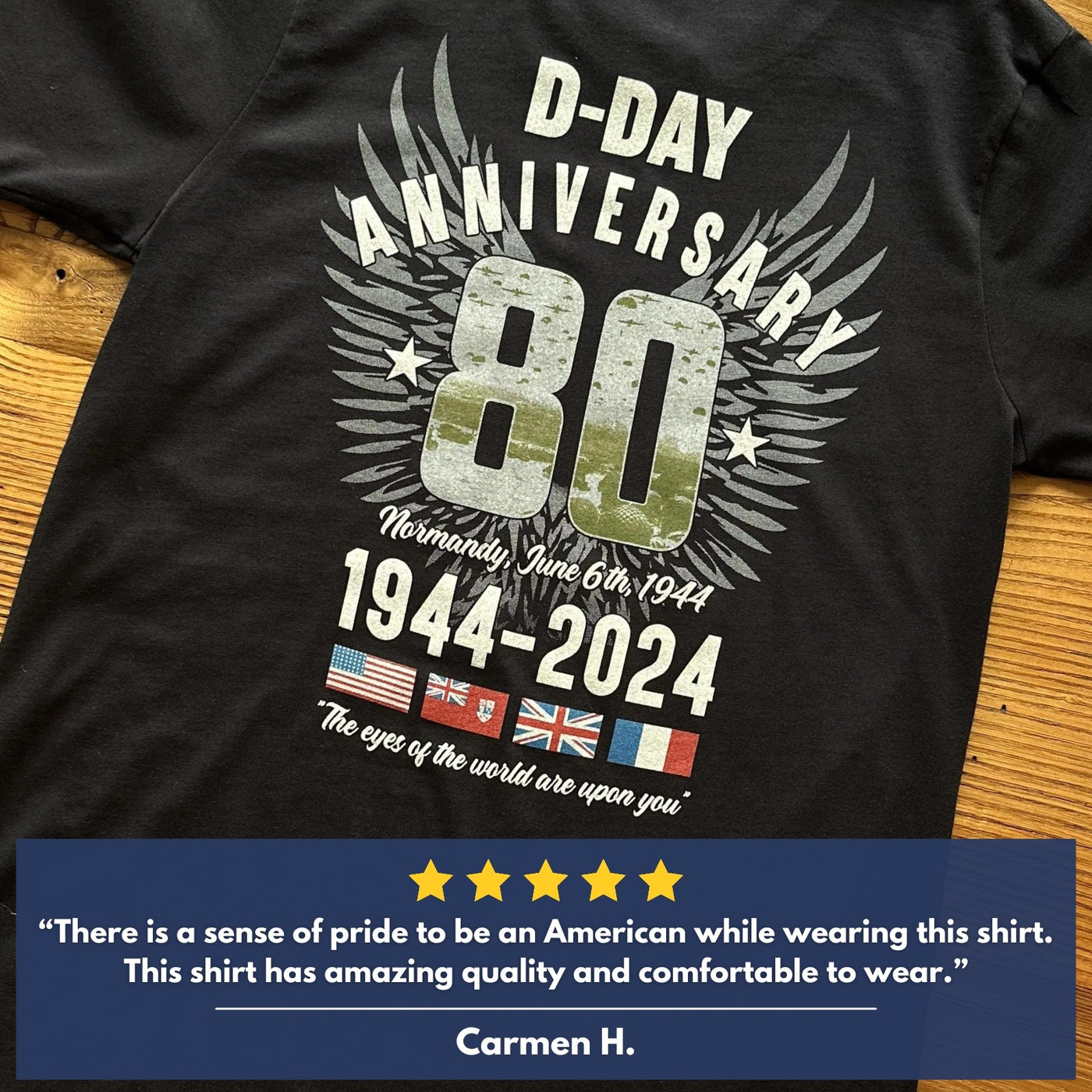 D-Day 80th Anniversary Made in America Shirt