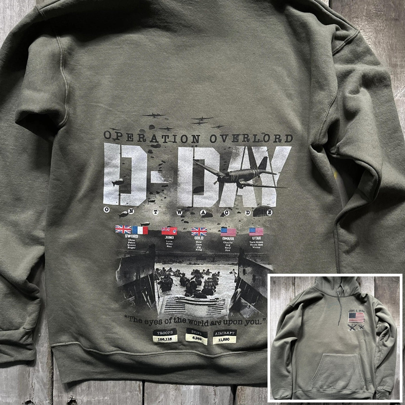 D-Day Operation Overlord Hooded sweatshirt