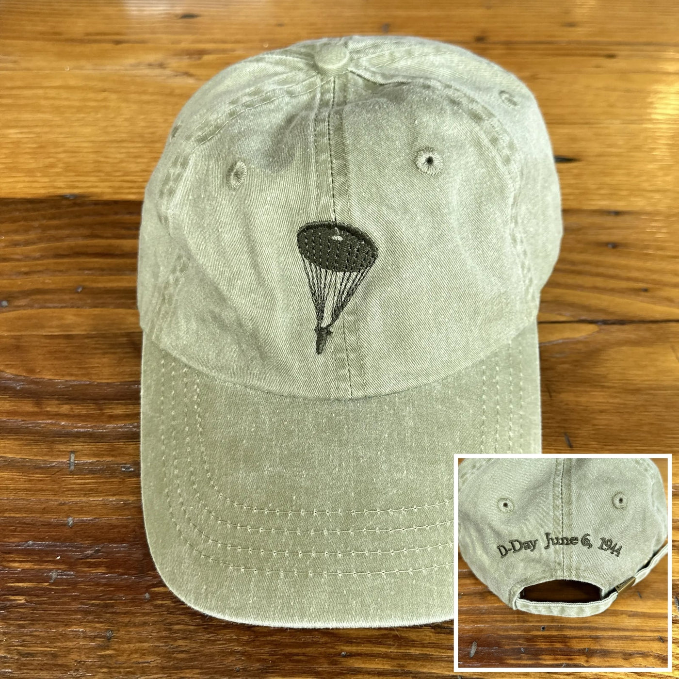 D-Day cap with WWII paratrooper