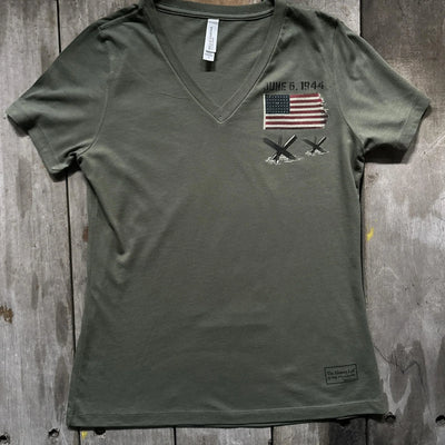 D-Day Operation Overlord Women's v-neck shirt
