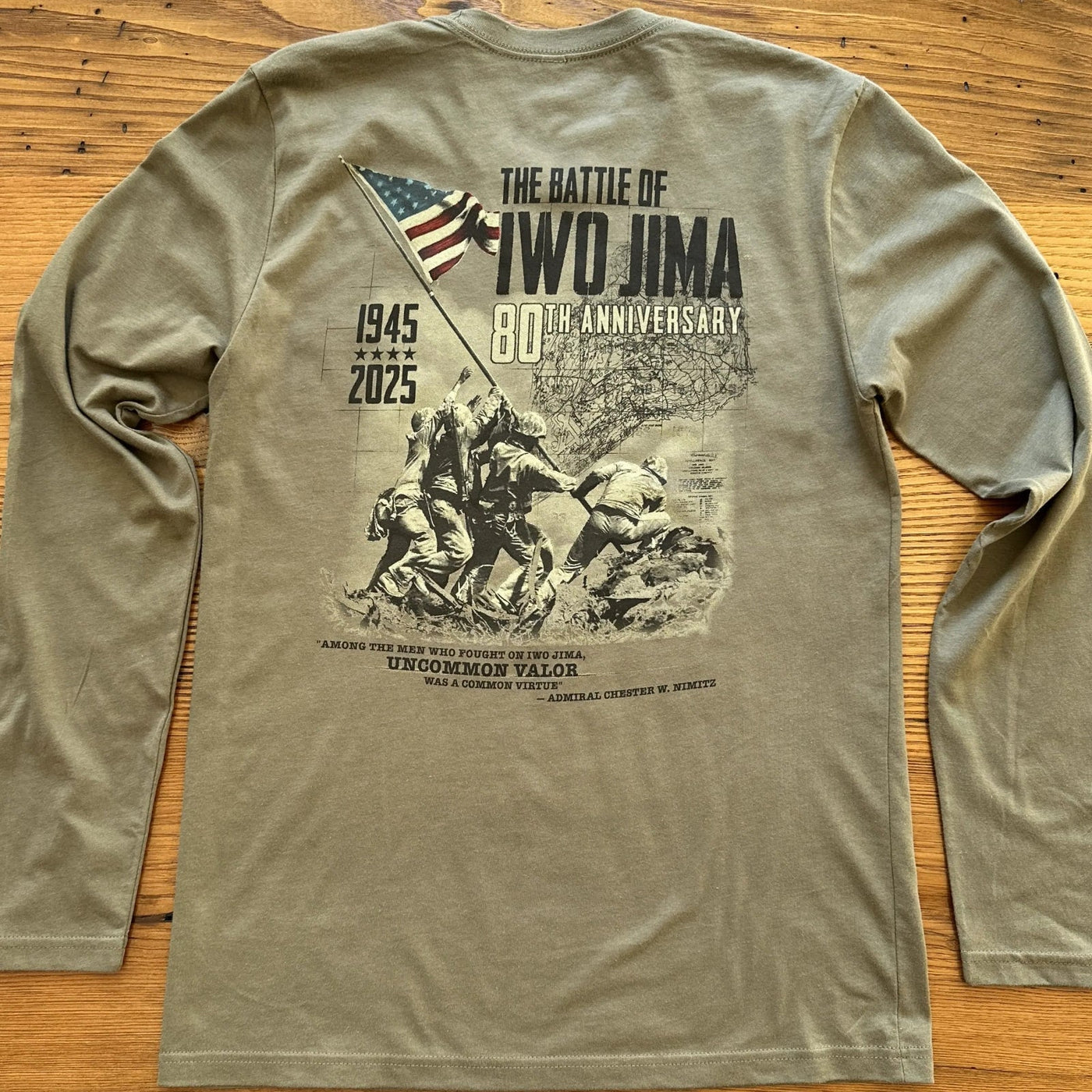 Flag raising on Mount Suribachi - 80th Anniversary of the Battle of Iwo Jima Long-sleeved shirt