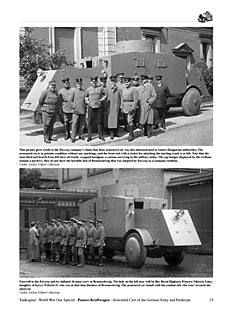 Panzer-Kraftwagen Armoured Cars of the German Army and Freikorps  OUT OF PRINT