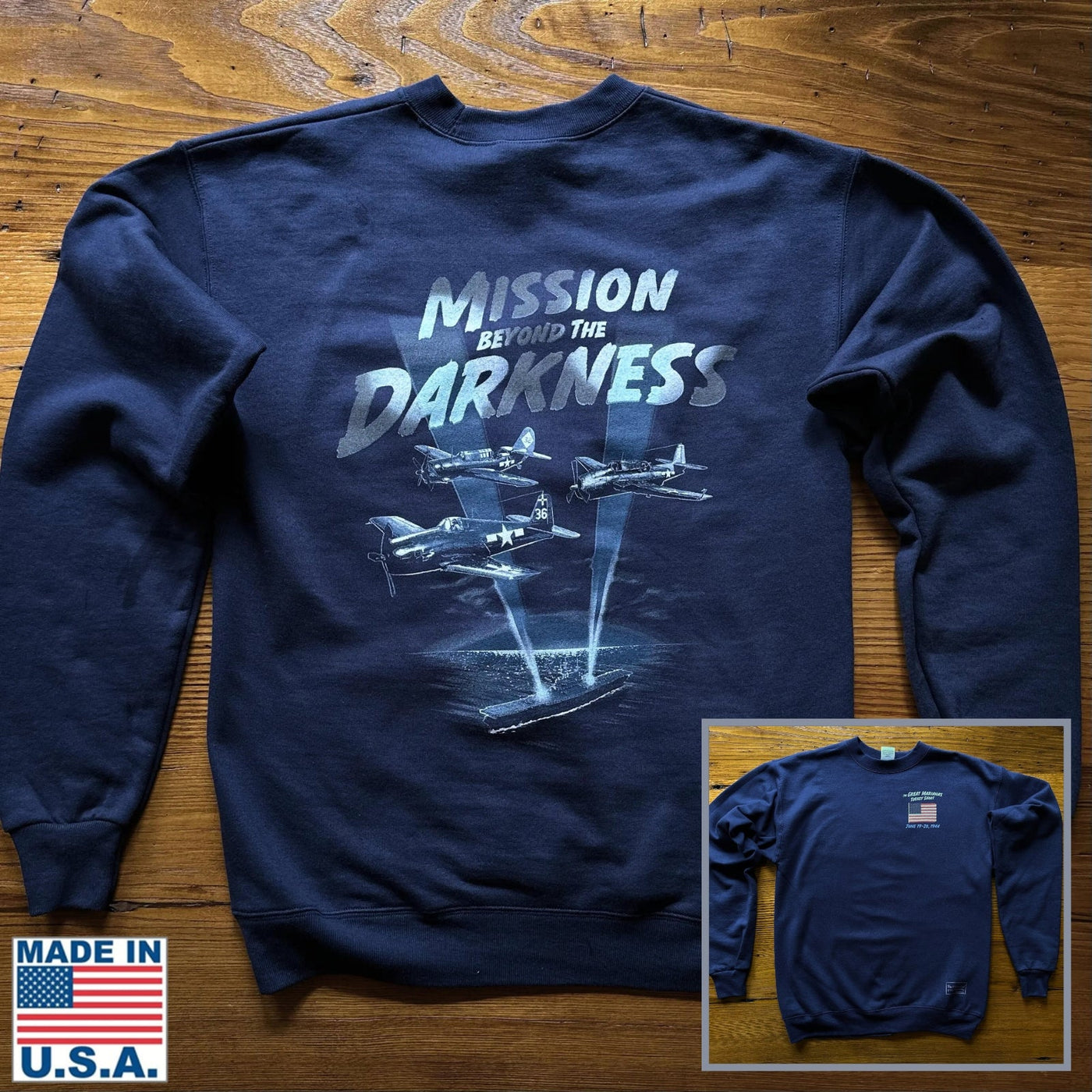 "The Great Marianas Turkey Shoot — Mission Beyond the Darkness" Crewneck sweatshirt
